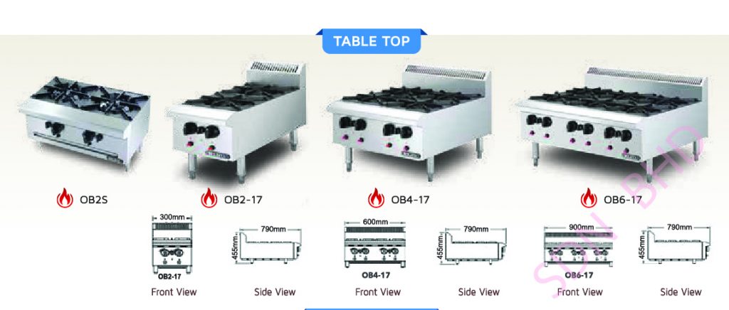 Thông số kỹ thuật Bếp âu Berjaya 2 họng gas OB2-17 Bếp âu Berjaya