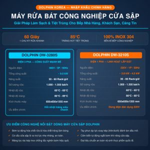 Máy Rửa Bát Công Nghiệp Cửa Sập